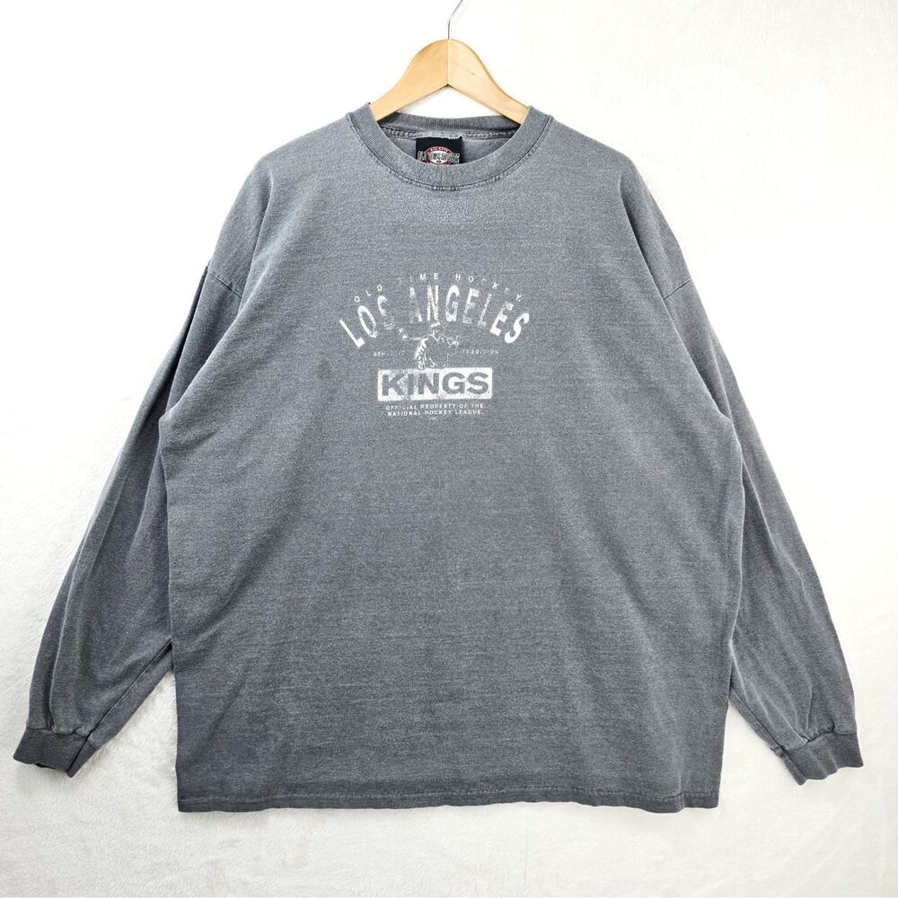 Vintage LA Kings Hockey Shirt Mens XXL Los Angeles Old Time Sports Long Sleeve
